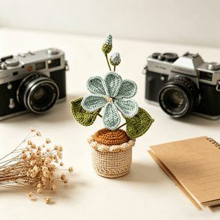 手工蓝色油桐花